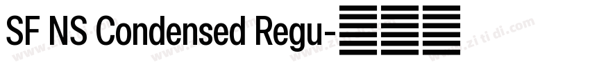 SF NS Condensed Regu字体转换 SF NS Condensed Regu字体转换